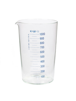 Мензурка (мерный стакан) 1000 мл (ГОСТ 1770-74), стекло