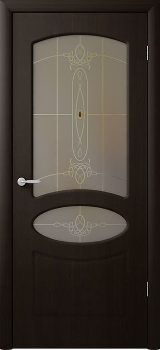 Полотно остекленное Венеция венге стекло Планибэль бронза с односторонним матированием