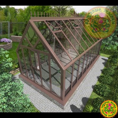 Базовая комплектация теплицы из стекла и алюминия ЧЕСТЕРФИЛД ЭТАЛОН размером 6000 х 3000 мм