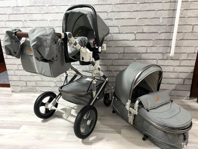 Детская коляска 3 в 1 Luxmom 518 Серый