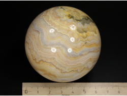 Шар Агат кружевной, Бразилия (60 мм, 348 г) №29963