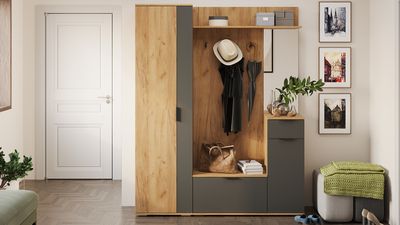 Прихожая Эвита Тип 1 Дуб Крафт золотой/Графит