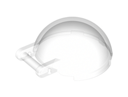Windscreen 4 x 4 x 1 2/3 Canopy Half Sphere with Bar Handle, Trans-Clear (18990 / 6106160 / 6244781)