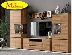 Соренто Гостиная Тумба ТВ  (дуб крафт/бетон темный)