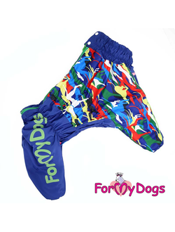 Комбинезон для крупных собак синий