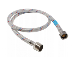 Подводка гибкая М-10 80см Оптима с силик.оплет. [38210]