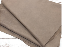 Кожа натуральная (овчина) нубук А4 цвет светло коричневый