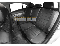 Чехлы экокожа RIVAL рисунок Строчка для Lada Largus / Largus Сross / Furgon 2 передних кресла 2012-2021