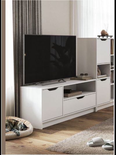 Руна ТВ-01 Тумба под ТВ Белый/Белый