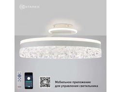 Estares св-к-люстра св/д управл. STELLA C ICE 90W(9000lm) 2K-4К-6К 500x215 бел. IP20 пульт ДУ