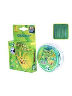 Шнур плетеный German Spider Green 100м 0,08
