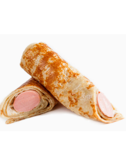 Блин-РОЛЛ с сосиской и соусом Барбекю