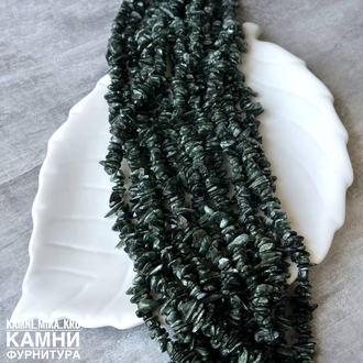 Серафинит крошка 4-9 мм, цена за нить 19 см