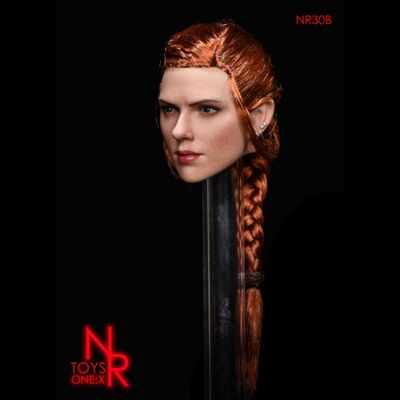 Женская голова (скульпт) - Черная Вдова, Наташа Романофф (коса) - 1/6 scale Female Agent Hair transplantation and braid head carving (NR30B) - NRTOYS