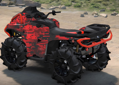 Комплект виниловых наклеек для квадроцикла BRP Outlander MAX XT-P 1000R G3 защищенные броней #10463