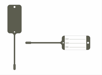Бирка для ключей серые (двухсторонняя печать 1+1)