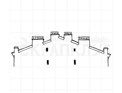 Штамп скатная крыша, брандмауер, питерские мотивы, городская симфония