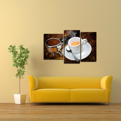 Модульная картина "Свежемолотый кофе"