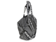 (АРТИКУЛ: 9714/1) СУМКА БОЛЬШАЯ, ТЕКСТИЛЬ (НЕЙЛОН), СЕРАЯ С ЧЕРНО-БЕЛОЙ ОТДЕЛКОЙ, РУЧКИ И РЕМЕНЬ ЧЕРЕЗ ПЛЕЧО