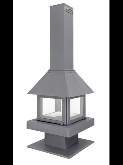 Экокамин Эклипс островной 4D графит