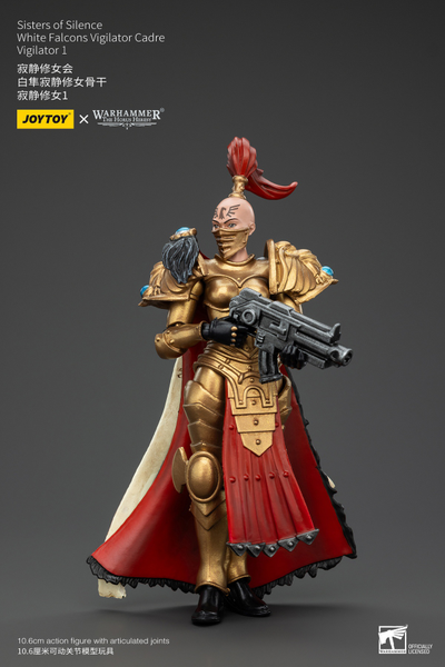 Сестры Безмолвия - Недремлющая (вигилатор) Белых Соколов (Warhammer Horus Heresy) - КОЛЛЕКЦИОННАЯ ФИГУРКА 1/18 Sister of Silence White Falcons Vigilator 1 (JT00867) - JOYTOY
