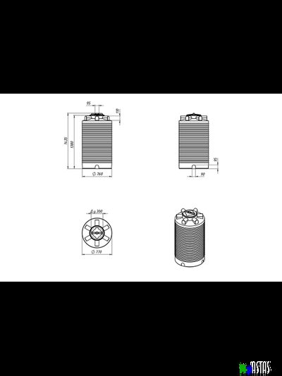 Емкость Экопром ЭВЛ-Т 500 л синяя