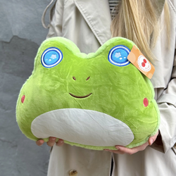 Мягкая игрушка Лягушка с пледом 40 см