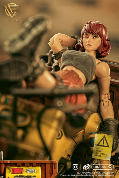 Девочка-механик с мотоциклом - Коллекционная фигурка 1/12 SCALE Fantasy Alphabet Series “M” (EA02) - FOGTOYS