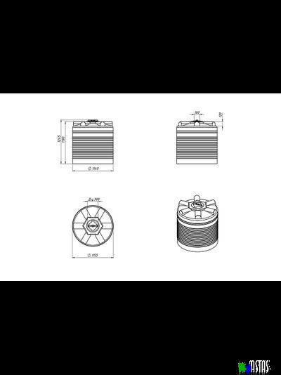 Емкость Экопром ЭВЛ 1000 л синяя