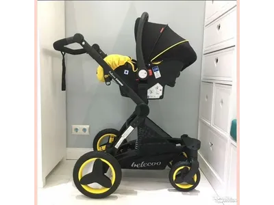 Детская коляска 3 в 1 Belecoo X6 Черно-желтый