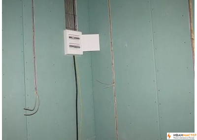 Штробление стен из гипсокартона в квартире Подмосковье ИВАНМАСТЕР