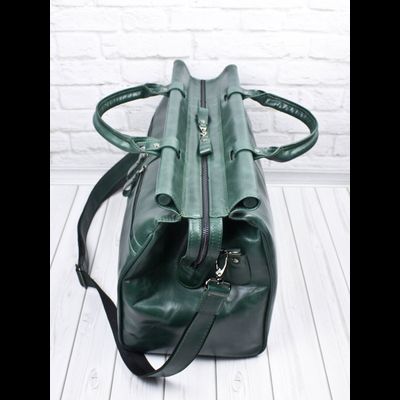 Кожаный саквояж Veano Premium green (арт. 4004-11)