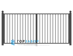 Распашные сварные ворота для забора SZ15-12 заказать на заводе с установкой