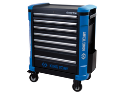 Тележка инструментальная, 7 выдвижных ящиков, "HEAVY DUTY" KING TONY 87G31-7B-BK