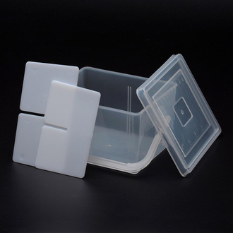 Коробка пластиковая "кубик" 4 ячейки: 135*116*80мм