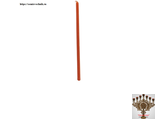 Свеча восковая оранжевая 15 см (время горения 25 мин) (Candle)