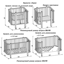 Кровать деревянная детская ОЛИВИЯ белая/бук разборная