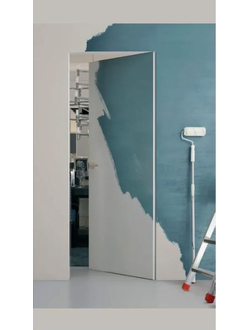 Дверь межкомнатная скрытая IFL9 Reverse (обратное) Secret (комплект)  AL кромка ШАМПАНЬ 59 мм