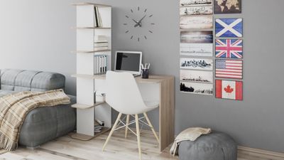 Стол письменный тип 4 Дуб Сонома/Белый Ясень