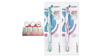 Зубная щетка средней жесткости Carebrush White, зеленая, Miradent.