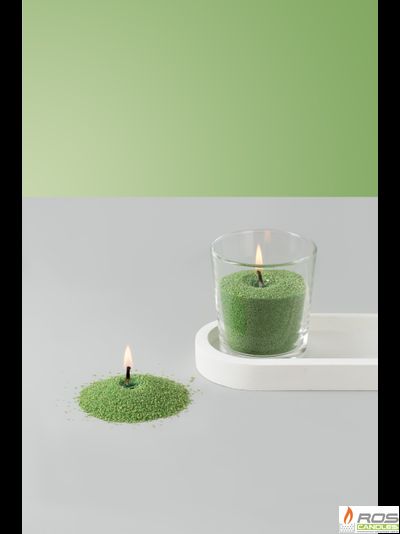 Насыпная свеча "Радость" 7*7 см, цвет "Зелёный"