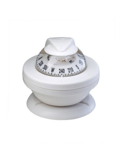 Компас Plastimo Offshore 55 63855 12/24В для судна до 6м c белой конической картушкой Ø55мм в белом корпусе Ø81,5x69мм на кронштейне