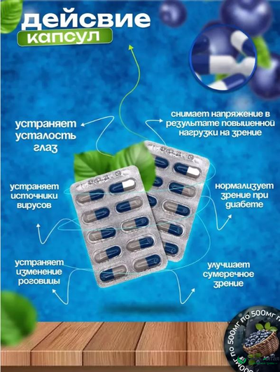 Офтальмакс для восстановления зрения, капсулы