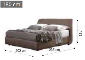 Кровать "kleo" 180х200 см (Nabuk 12)