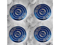 Накладки колпачков ступицы колесных дисков Киа Рио Икслайн - Kia X-Line - Kia X 2017-2023 (blue)