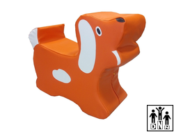 Мягкий модуль "Веселые зверята" - "Собачка" оранжевый