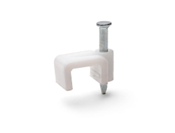 Скоба пластиковая СПП 7 (50шт) плоская