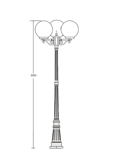 Садово-парковые светильники шар GLOBO L-3-08 (189см)