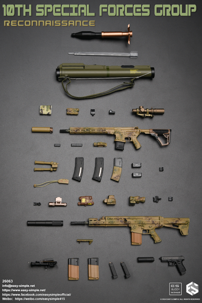 Разведчик спецназа США - Коллекционная ФИГУРКА 1/6 10TH SPECIAL FORCES GROUP Reconnaissance (26063) - Easy&Simple