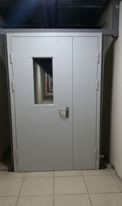 Дверь противопожарная ДПМО-02/60 (EI 60) полуторная (остекленная), размером 2070*1260 - 1,2 мм.